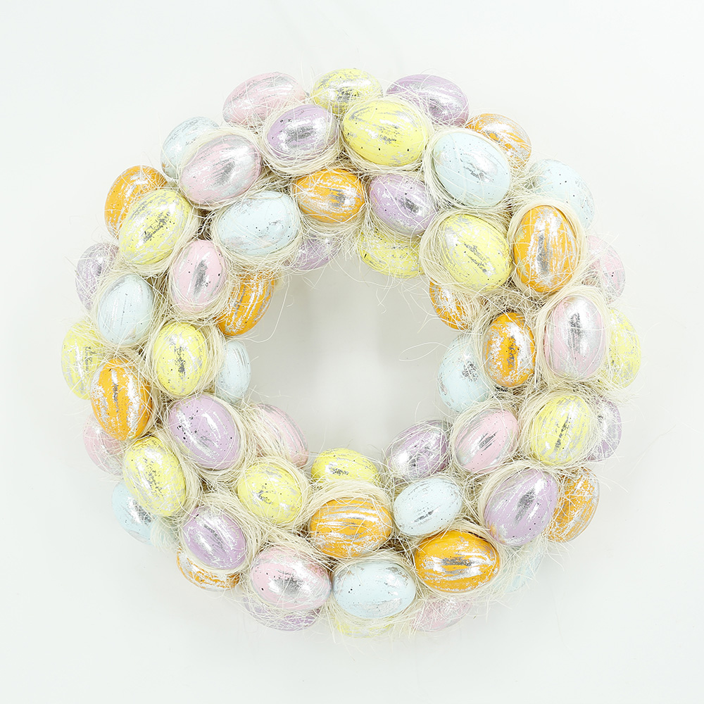 L16.5''W16.5''H3''EASTER EGG WREATH