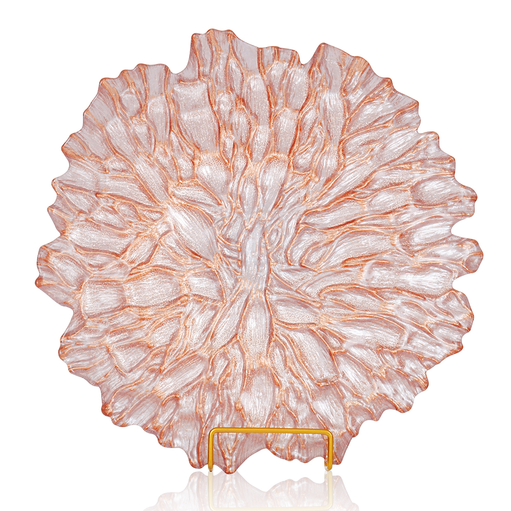 75371	 D13"H1.4" - ART GLASS PLATE