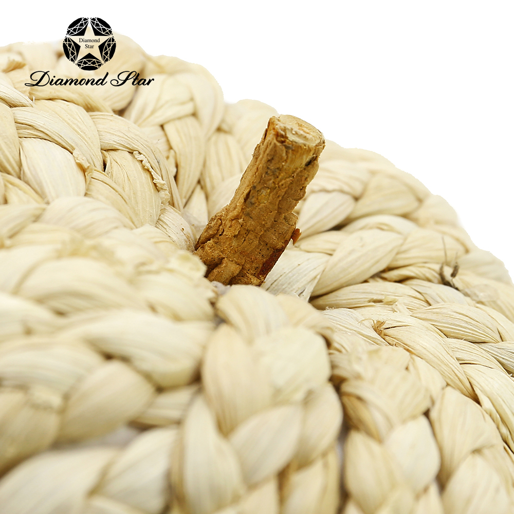 31317	 L7.5W3.9H3.5" - BRAIDED PUMPKINS AUTUMN DECORATION