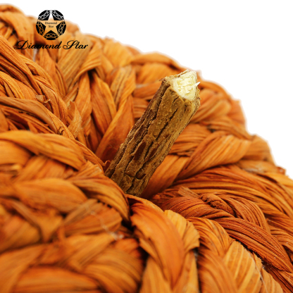 31317	 L7.5W3.9H3.5" - BRAIDED PUMPKINS AUTUMN DECORATION