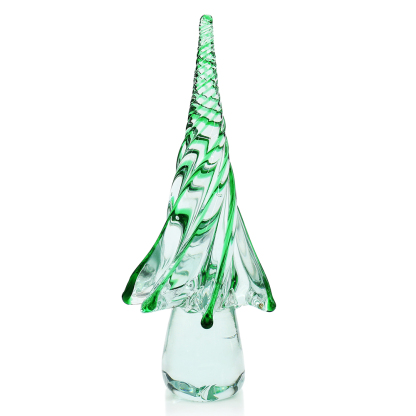 D4.5"H10" - GLASS CHRISTMAS TREE