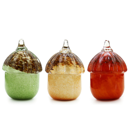 D3.5"H5.3" - ASSORTED GLASS ACORNS