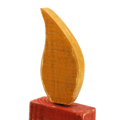 31033	 L3.5"W1.2"H18.1" - DECORATIVE WOOD CANDLE