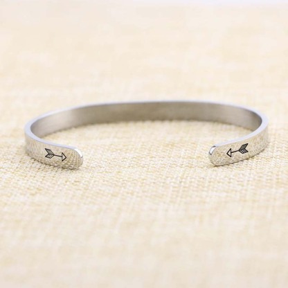 It's Fine Everything's Fine Engraved Bracelet-Jolura