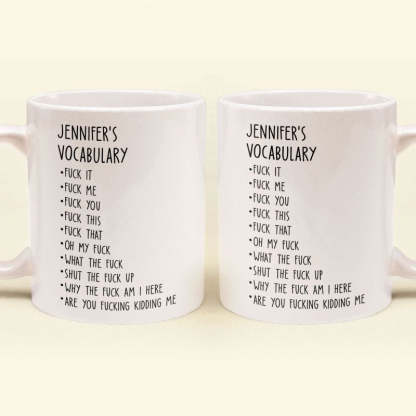 Funny Mug - Vocabulary - Personalized Coffee Mug