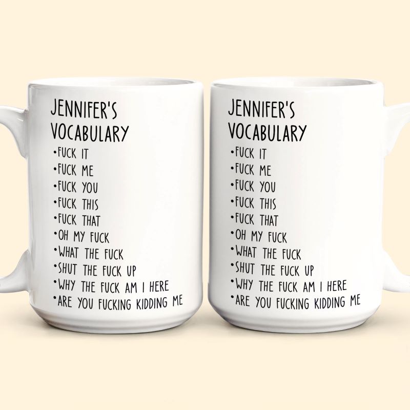 Funny Mug - Vocabulary - Personalized Coffee Mug