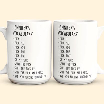 Funny Mug - Vocabulary - Personalized Coffee Mug