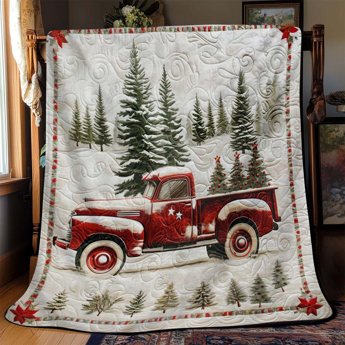 Christmas Truck Blanket - J085 - Premium Blanket