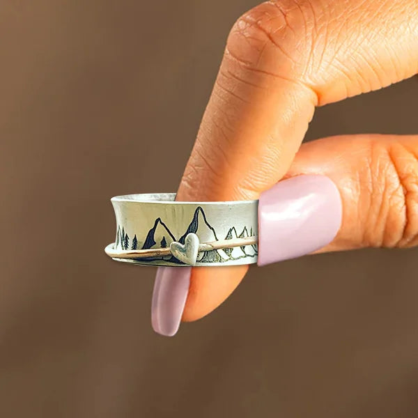 Keep Climbing Silver Spinner Ring 💝-Jolura