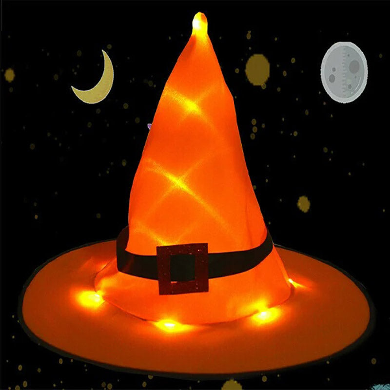 Glowing Witch Hat Decorations - 2 in 1 Hanging/Wearable-Jolura