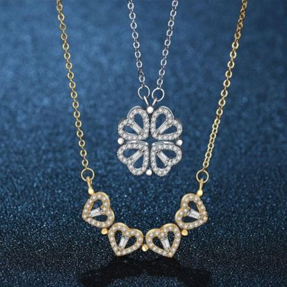 🍀Four-Leaf Heart Shape Necklace💕 S925 Silver-Jolura