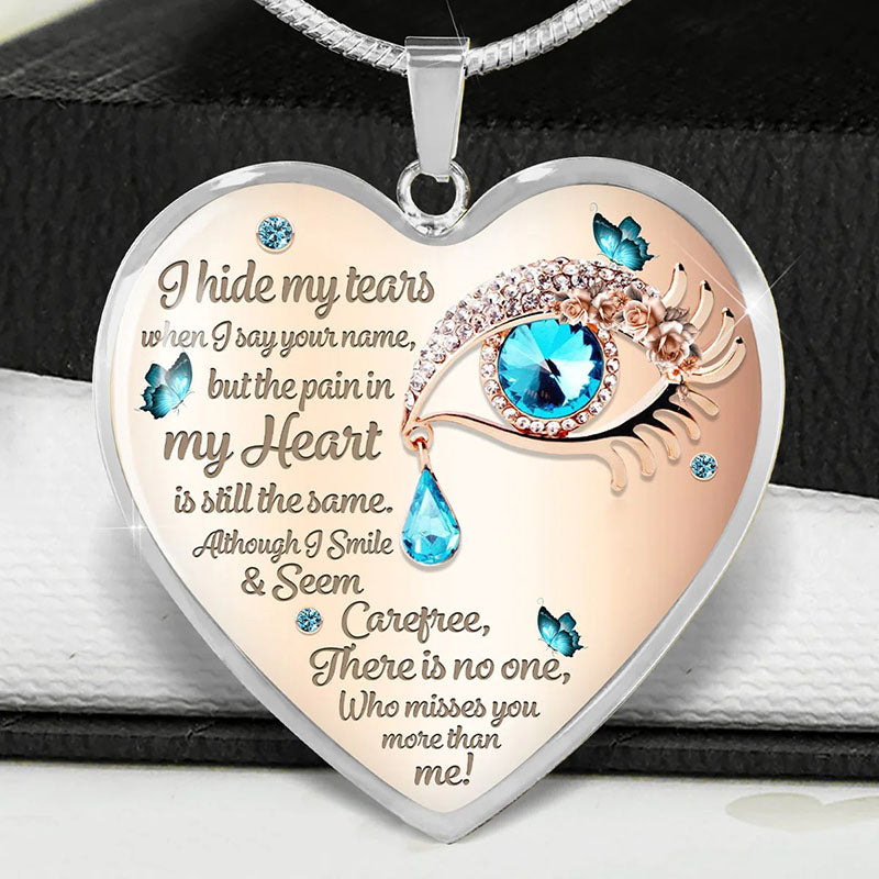 I Hide My Tears Heart Necklace-Jolura