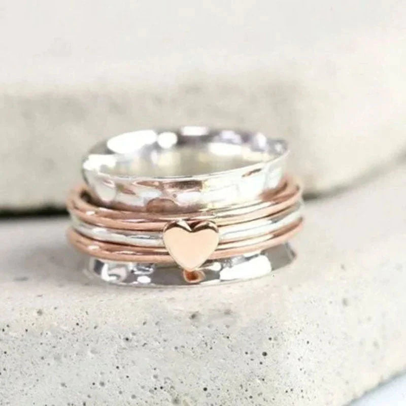 Self Love Spinner Heart Ring-Jolura