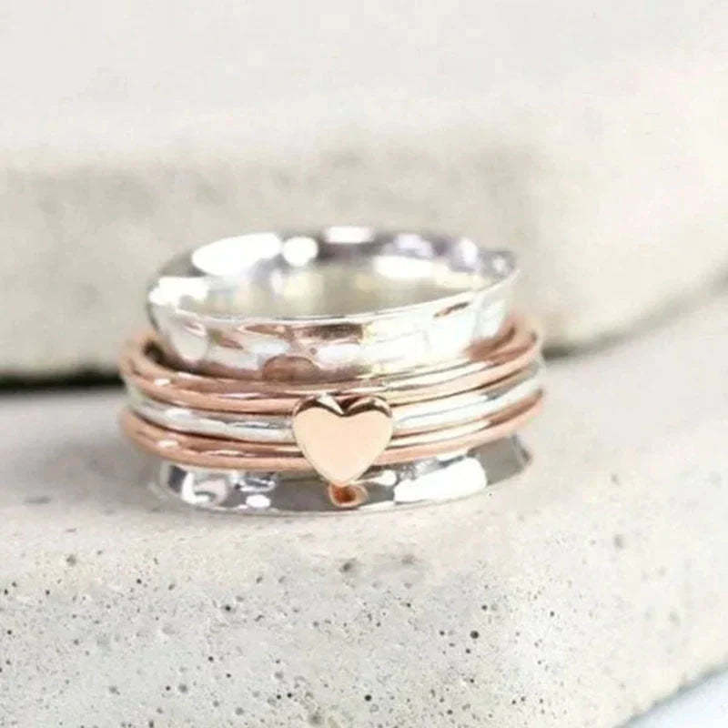Self Love Spinner Heart Ring-Jolura