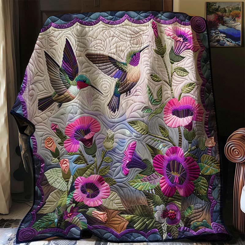 Hummingbirds Blanket - D202 - Premium Blanket-Jolura