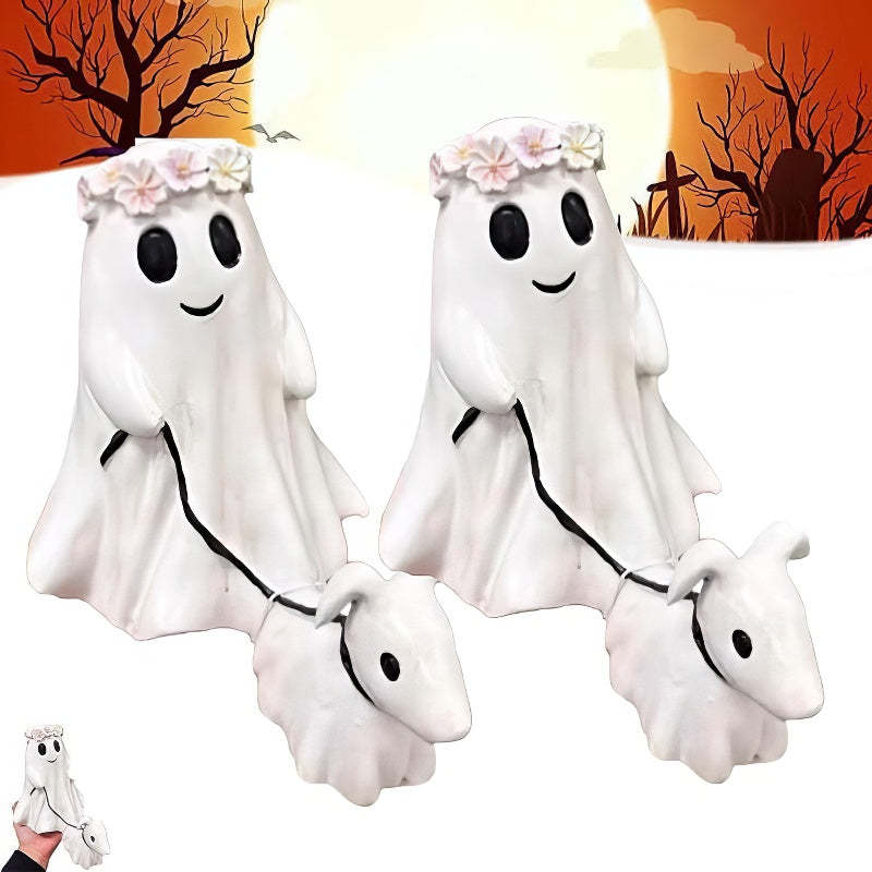 Halloween Ghost Walking Dog Statue-Jolura