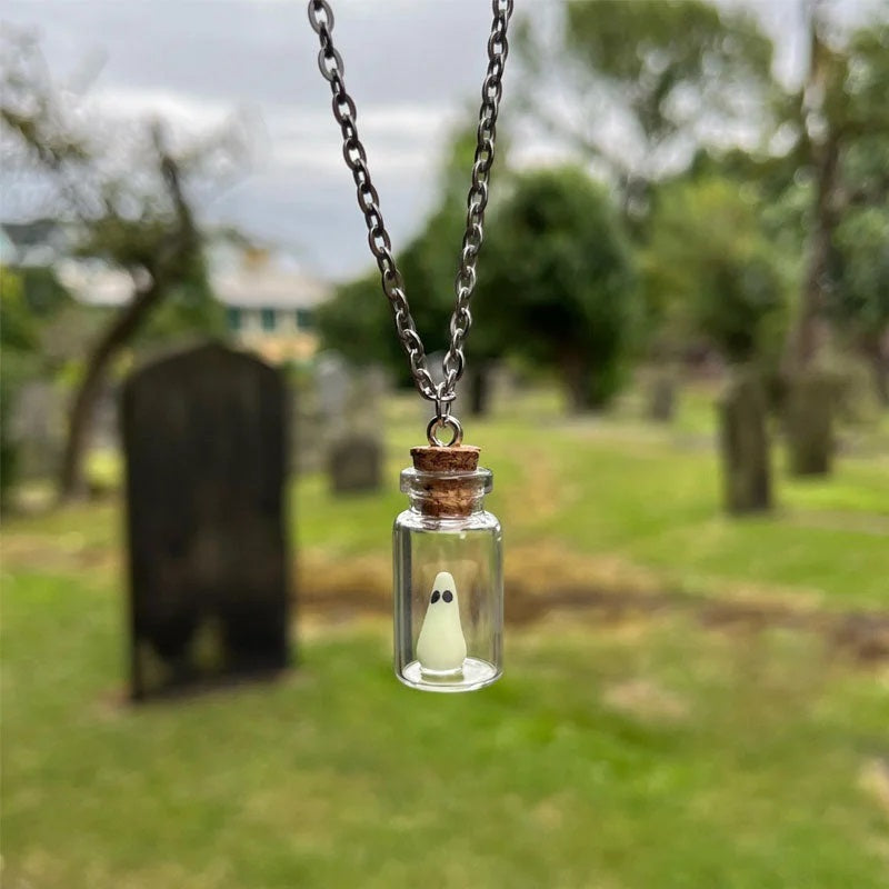 The Adopt A Ghost Pendant and Earrings-Jolura