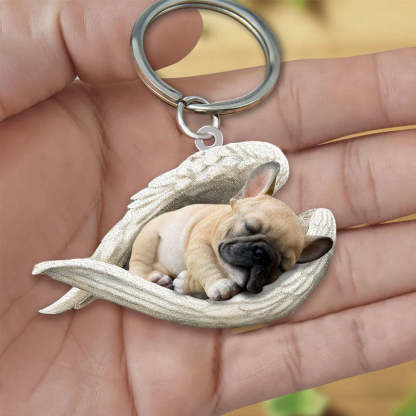 Sleeping Angel Acrylic Keychain French Bulldog SA001-Jolura