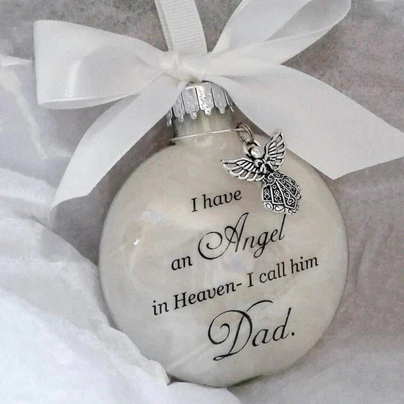 Christmas Ornaments Feather Ball - Angel In Heaven Memorial Ornament-Jolura