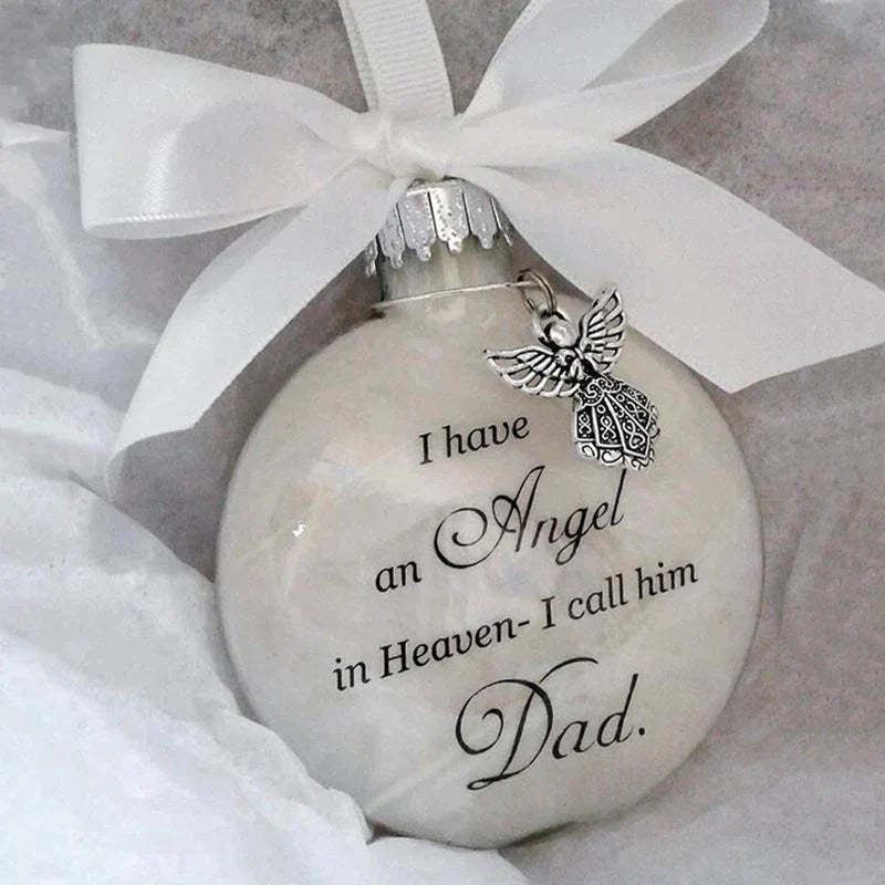 Christmas Ornaments Feather Ball - Angel In Heaven Memorial Ornament-Jolura