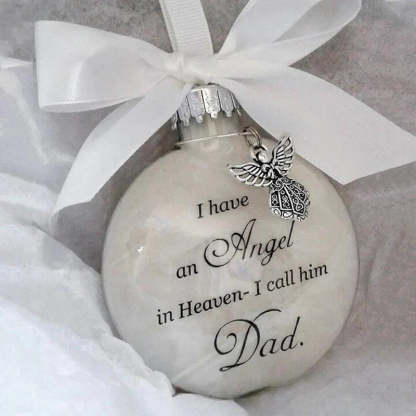 Christmas Ornaments Feather Ball - Angel In Heaven Memorial Ornament-Jolura