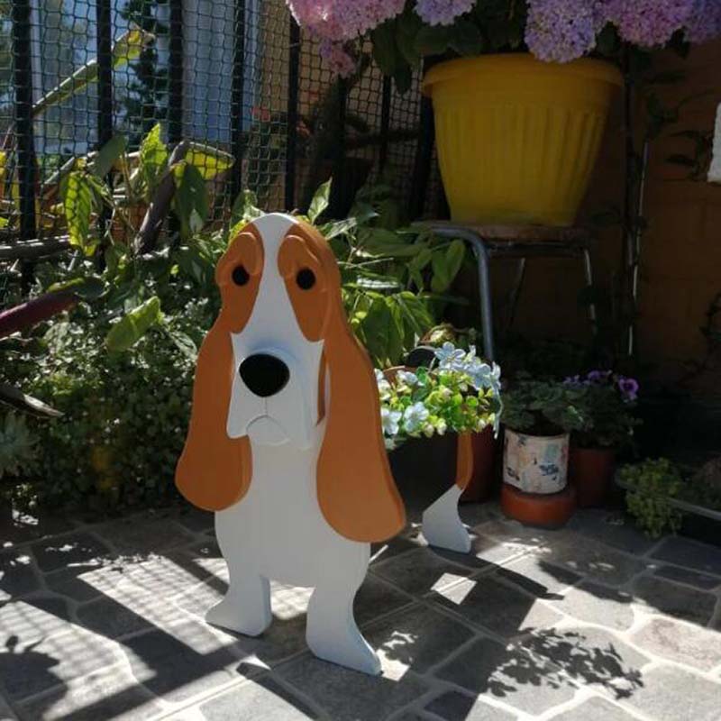 Basset Hound Planter AP017-Jolura