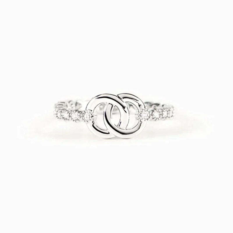 Part Of Each Other Matching Pave Interlocking Ring-Jolura