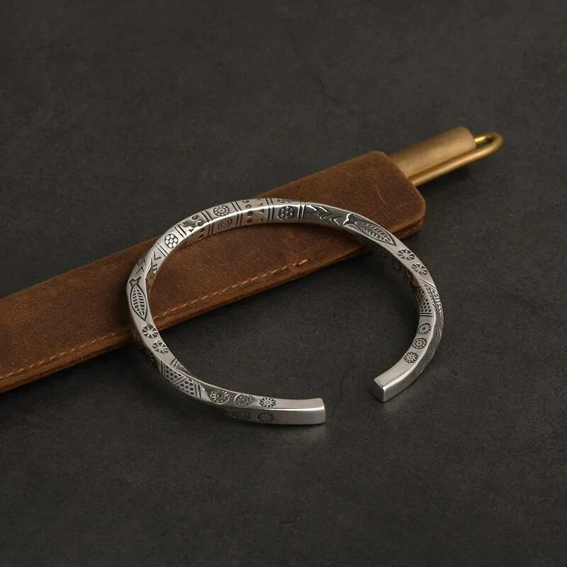 Nordic Silver Viking Bracelet-Jolura