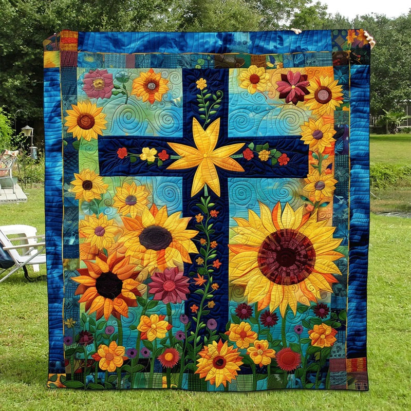 Sunlit Cross Blanket - D246 - Premium Blanket-Jolura