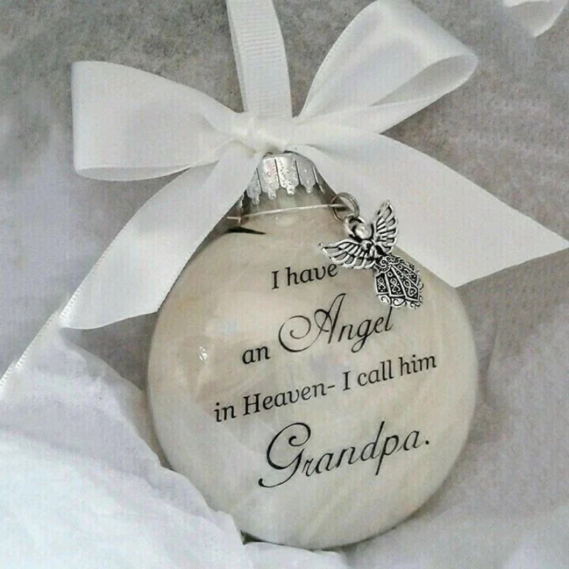 Christmas Ornaments Feather Ball - Angel In Heaven Memorial Ornament-Jolura
