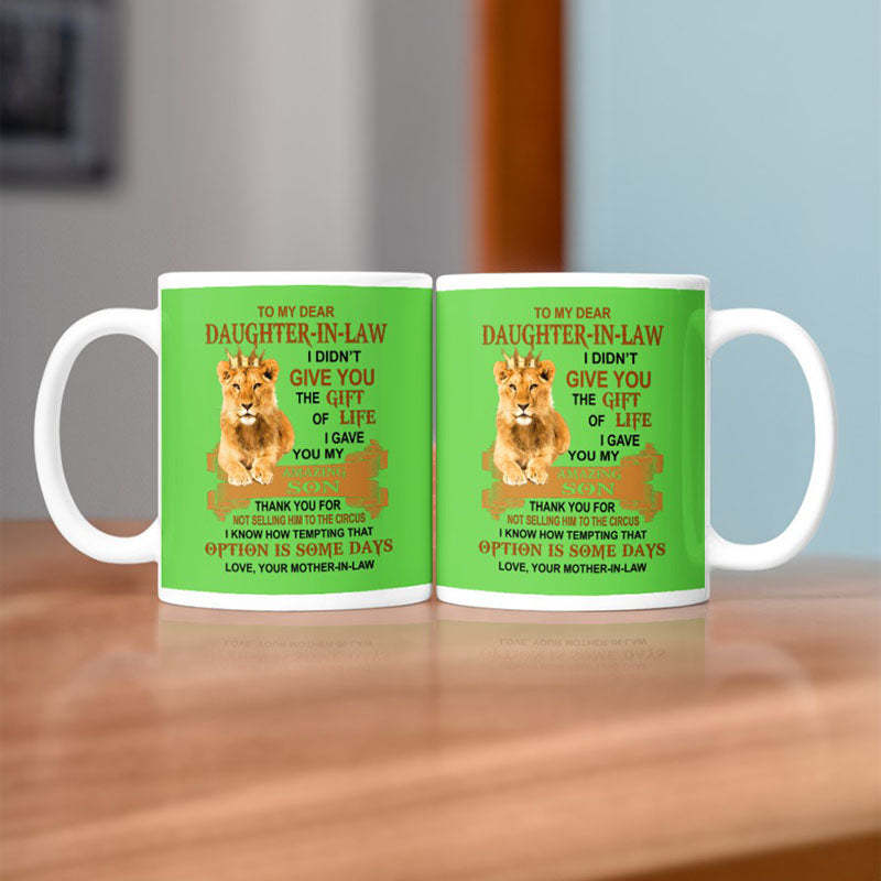 I Gave You My Amazing Son - Best Gift For Daughter-In-Law Lion Mugs-Jolura