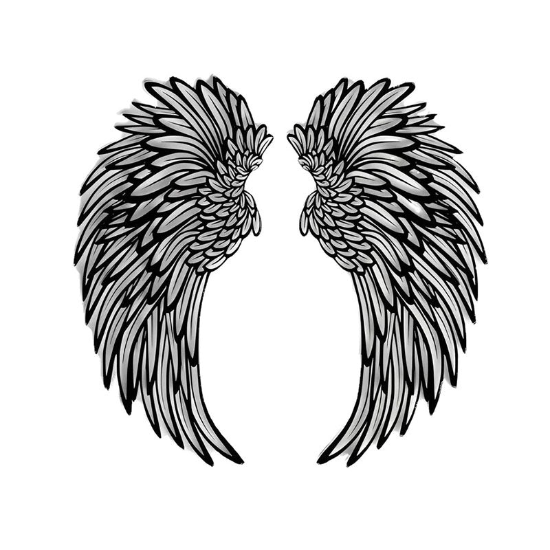 1 Pair Angel Wings Metal Wall Art With Led Lights-Jolura