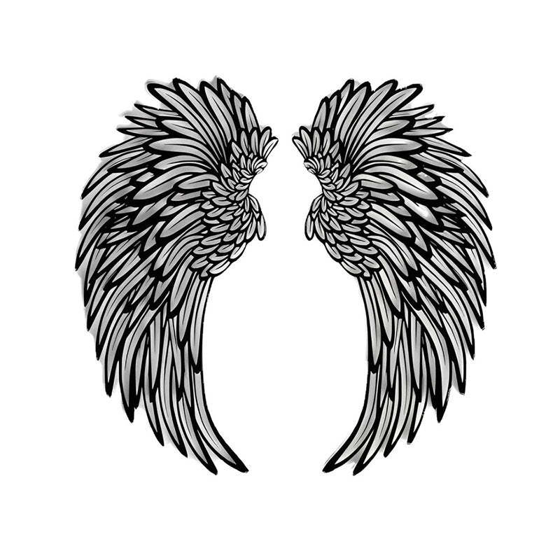 1 Pair Angel Wings Metal Wall Art With Led Lights-Jolura
