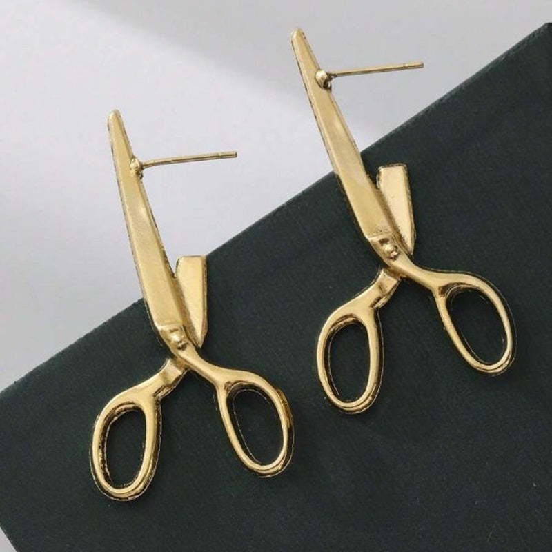 Vintage Scissor Shaped Earrings-Jolura