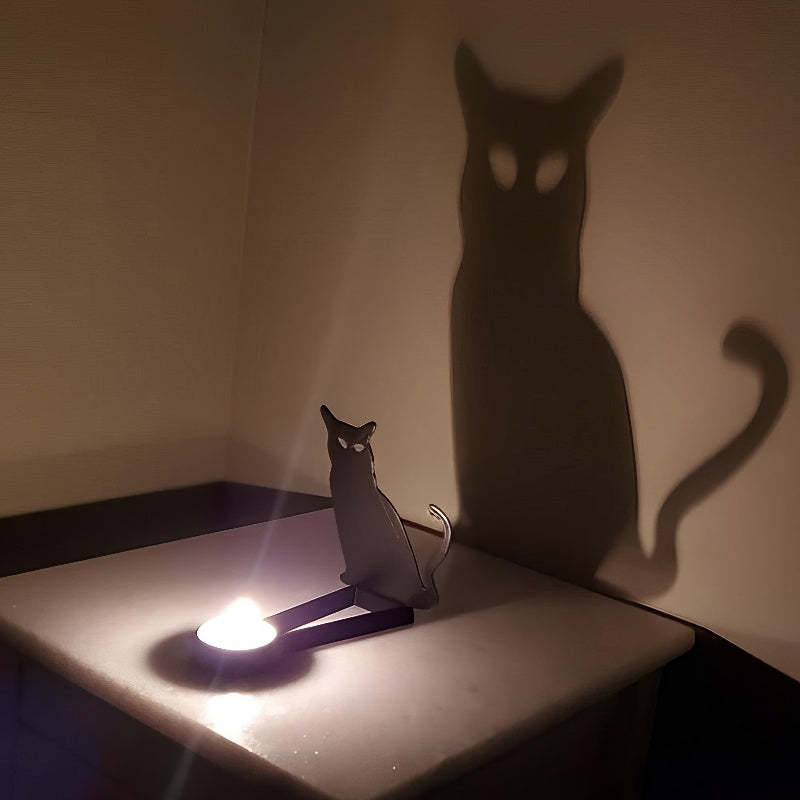 Black Cat Metal Candle Holder MD011-Jolura