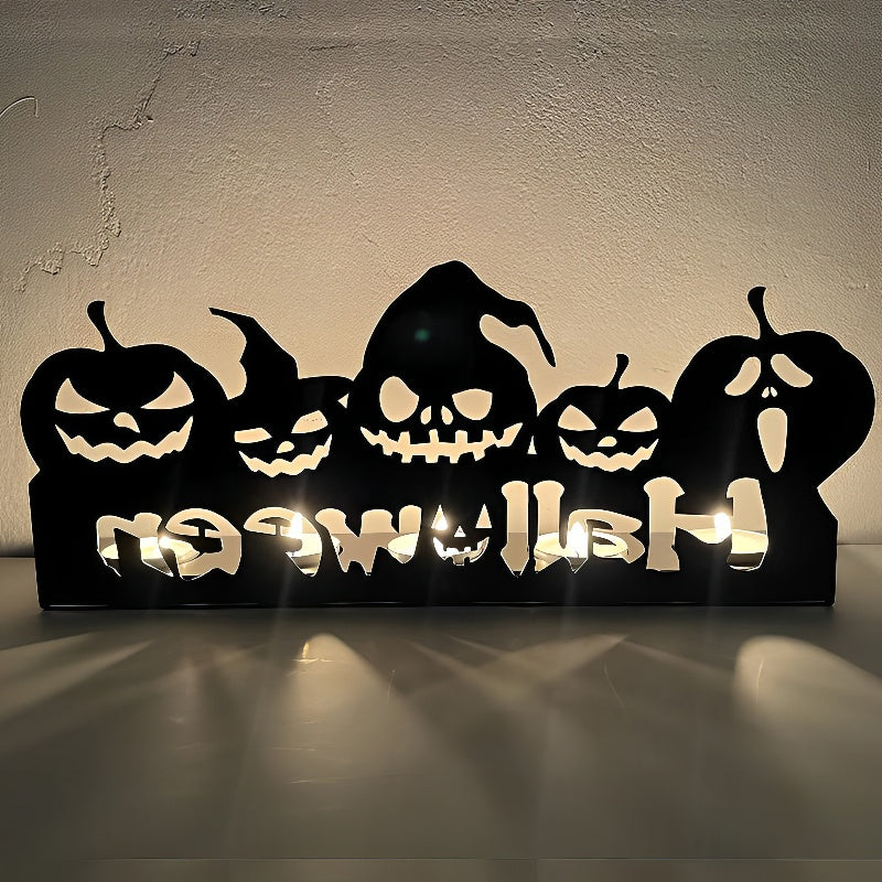 Five Pumpkins Metal Candle Holder MD018-Jolura