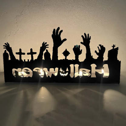 Funny Shadow Stand - Halloween Metal Candle Holder-Jolura
