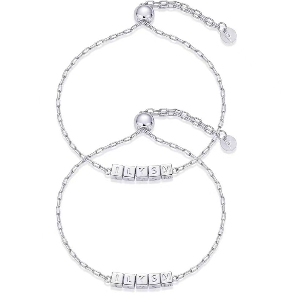 14K Gold Plated Adjustable Matching Bracelets for Women – Heart Charm and BFF Friendship Styles