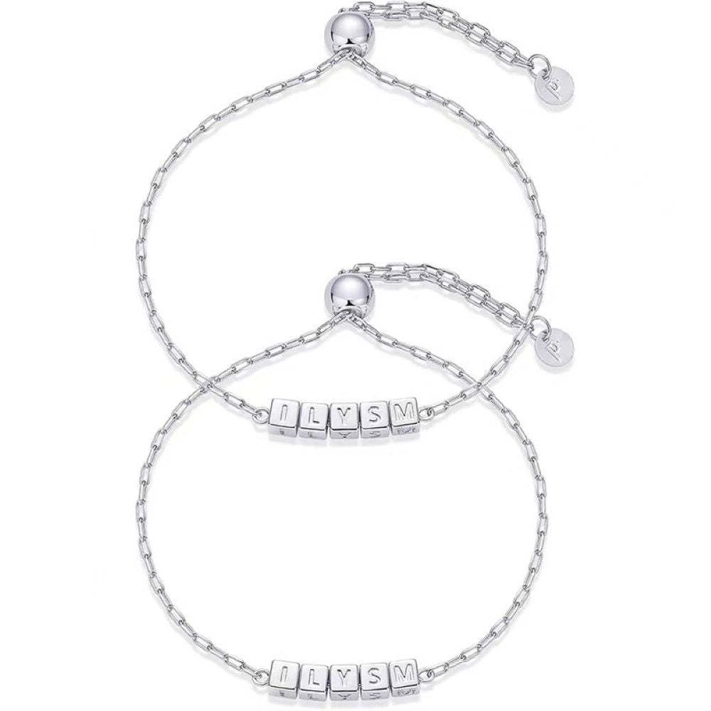 14K Gold Plated Adjustable Matching Bracelets for Women – Heart Charm and BFF Friendship Styles