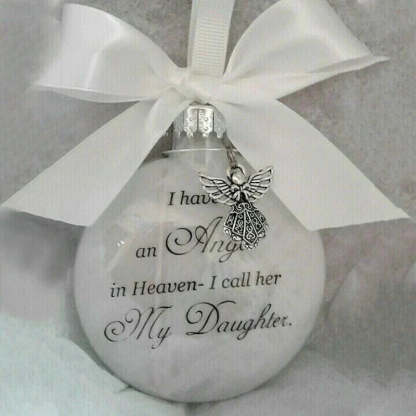 Christmas Ornaments Feather Ball - Angel In Heaven Memorial Ornament-Jolura