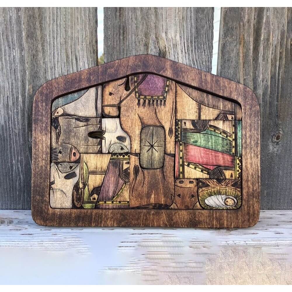 Wooden Jesus Puzzles Set Jigsaw Game-Jolura
