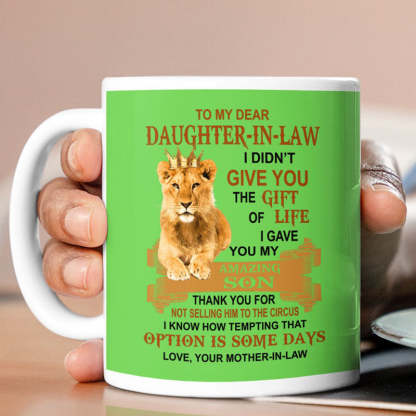 I Gave You My Amazing Son - Best Gift For Daughter-In-Law Lion Mugs-Jolura
