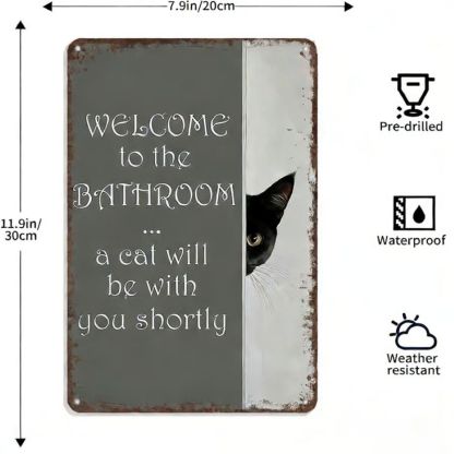 Vintage Black & White Humor Metal Sign