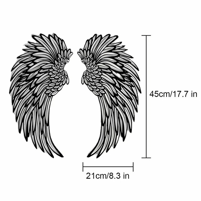1 Pair Angel Wings Metal Wall Art With Led Lights-Jolura
