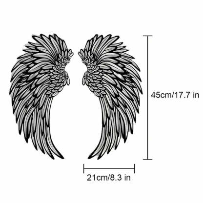 1 Pair Angel Wings Metal Wall Art With Led Lights-Jolura
