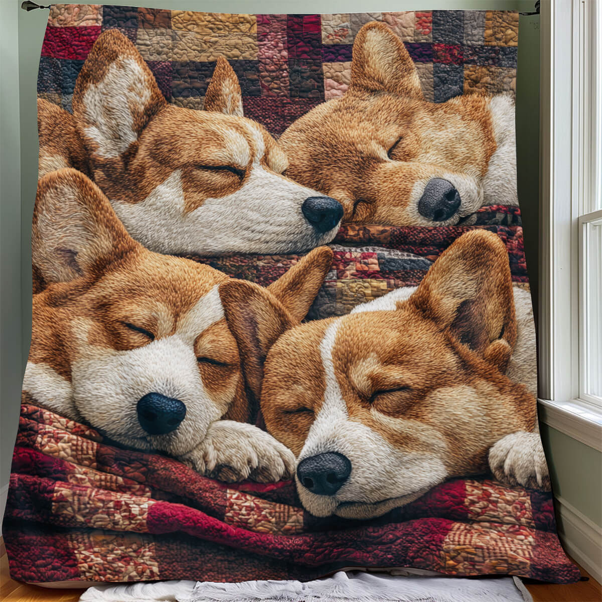 Sleeping Corgi Blanket - J080 - Premium Blanket
