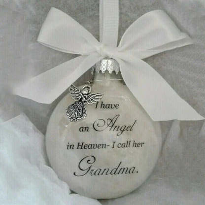 Christmas Ornaments Feather Ball - Angel In Heaven Memorial Ornament-Jolura