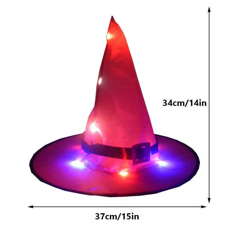 Glowing Witch Hat Decorations - 2 in 1 Hanging/Wearable-Jolura