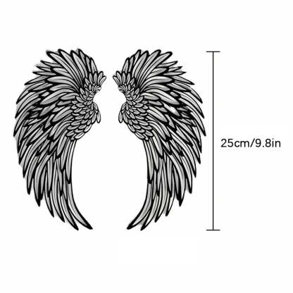 1 Pair Angel Wings Metal Wall Art With Led Lights-Jolura