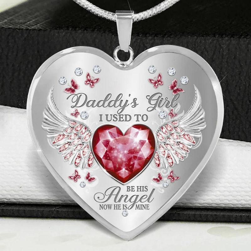 Daddy's Girl Heart Necklace-Jolura